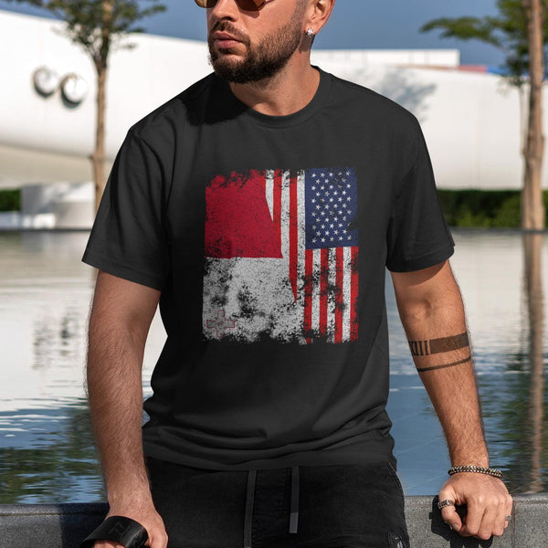 Malta USA Flag - Half American T-Shirt