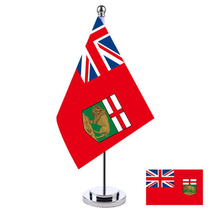 Manitoba Desk Flag - Small Office Table Flag