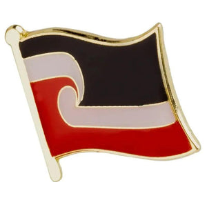 Maori Flag Lapel Pin - Enamel Pin Flag