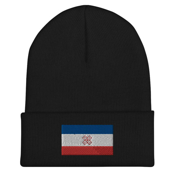 Mari El Flag Beanie - Embroidered Winter Hat