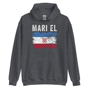 Mari El Flag Distressed - Mari Flag Hoodie