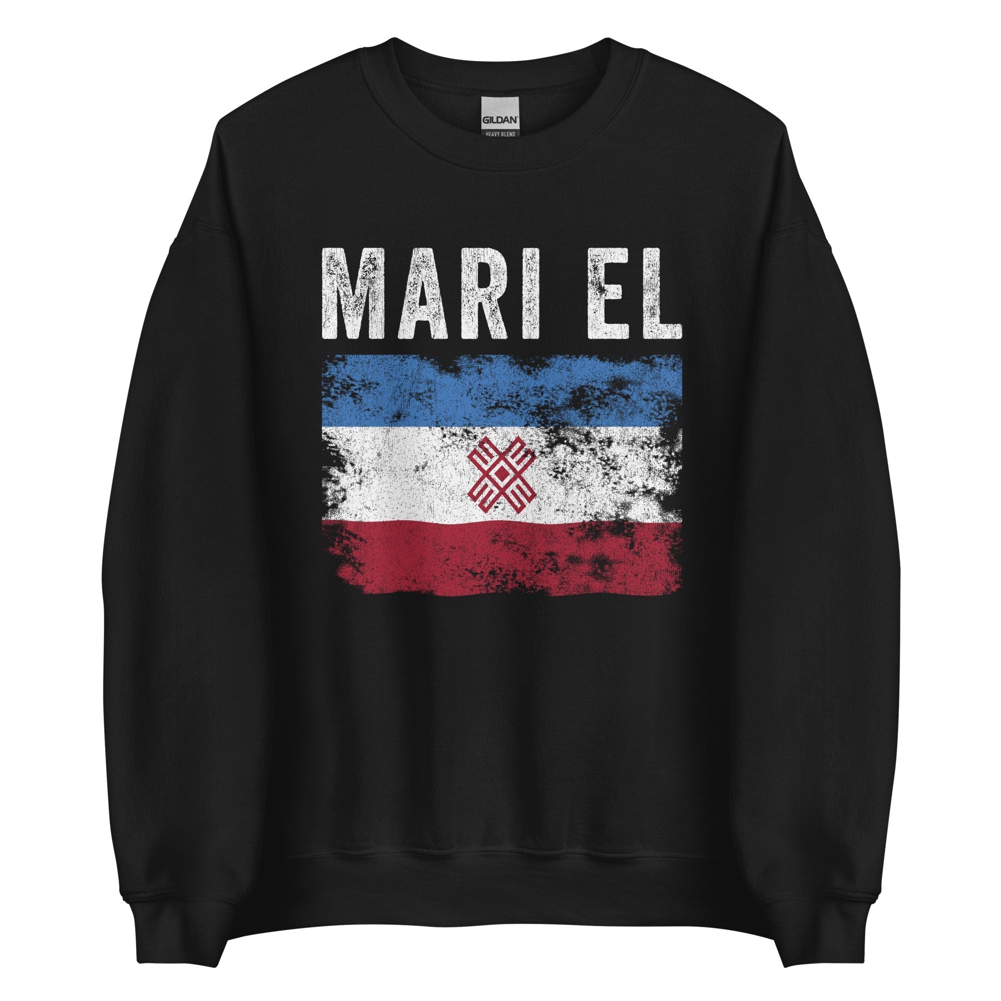 Mari El Flag Distressed - Mari Flag Sweatshirt