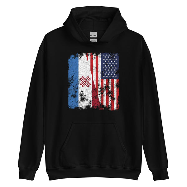 Mari El USA Flag - Half American Hoodie