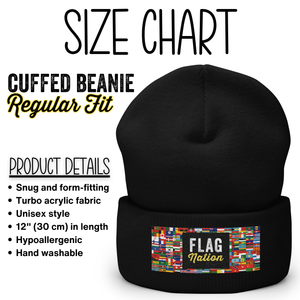 Mari El Flag Beanie - Embroidered Winter Hat