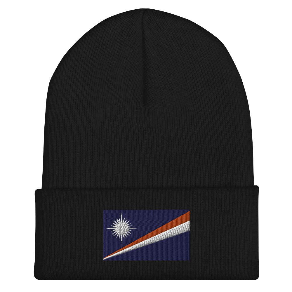 Marshall Islands Flag Beanie - Embroidered Winter Hat