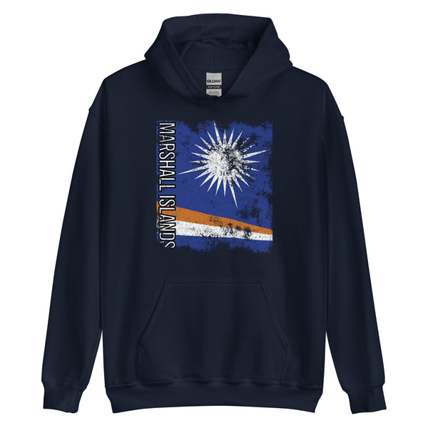 Marshall Islands Flag - Distressed Flag Hoodie