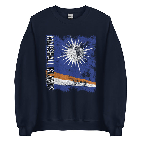 Marshall Islands Flag - Distressed Flag Sweatshirt