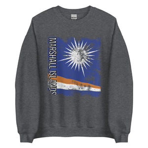 Marshall Islands Flag - Distressed Flag Sweatshirt