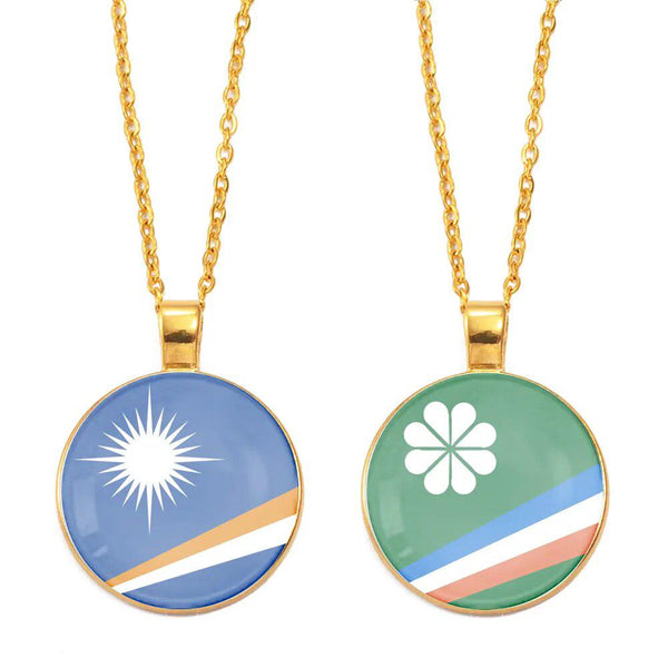 Marshall Islands, Kiribati, Micronesia, Solomon Islands, Kwajalein, Chuuk, Kosrae, Pohnpei, Namdrik Atoll Flag Necklace Collection