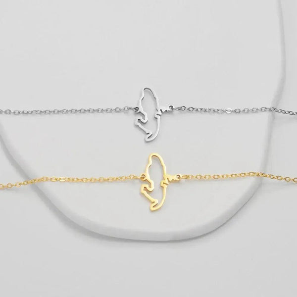 Martinique Map Bracelet