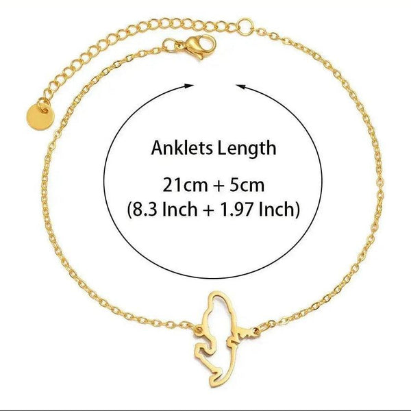 Martinique Map Bracelet