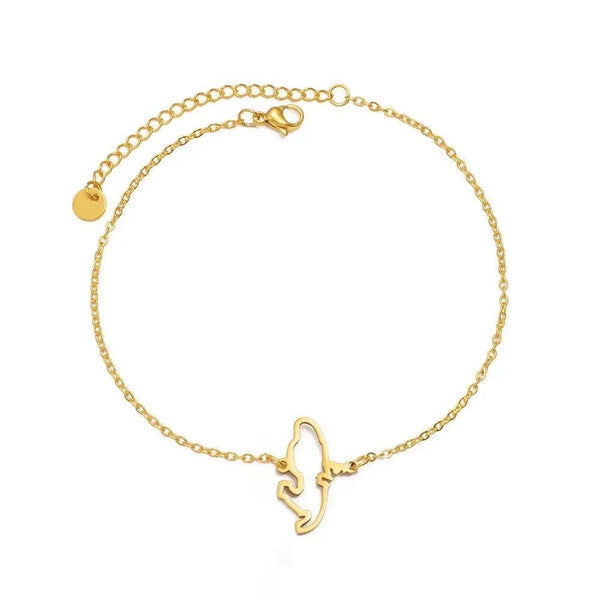 Martinique Map Bracelet