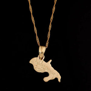 Martinique Map Necklace