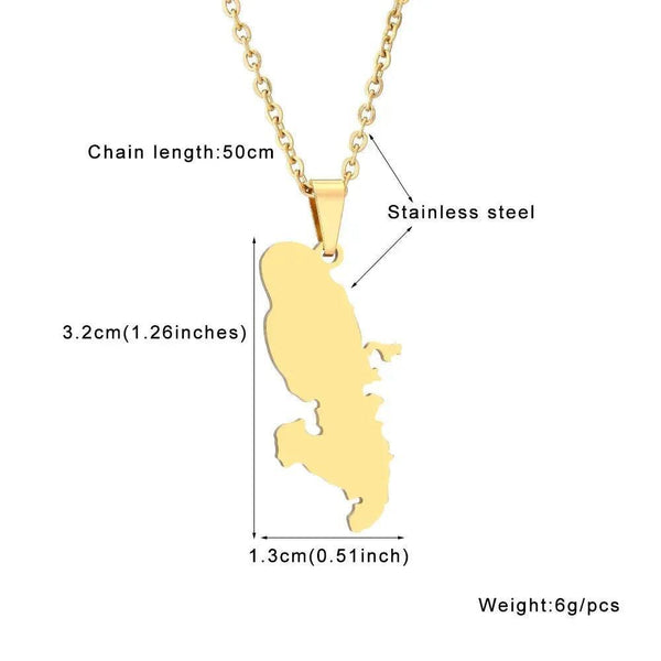 Martinique Map Necklace Collection