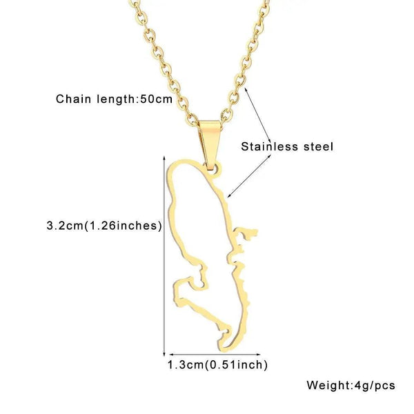 Martinique Map Necklace Collection