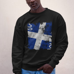 Martinique Flag Sweatshirt Black / S