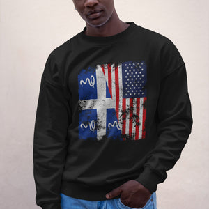 Martinique USA Flag Sweatshirt Black / S