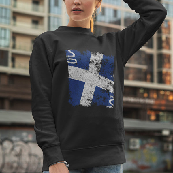 Martinique Flag Sweatshirt Black / S