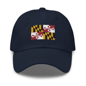 Maryland State Flag Cap - Adjustable Embroidered Dad Hat