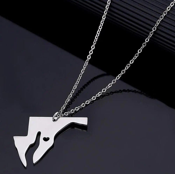 Maryland USA Map Necklace