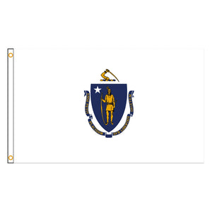 Massachusetts State Flag - 90x150cm(3x5ft) - 60x90cm(2x3ft)
