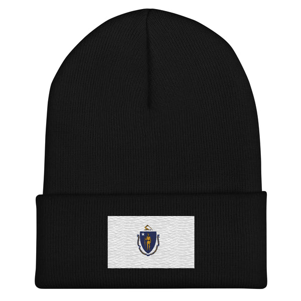 Massachusetts State Flag Beanie - Embroidered Winter Hat