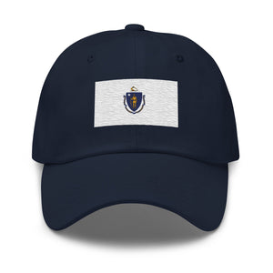 Massachusetts State Flag Cap - Adjustable Embroidered Dad Hat