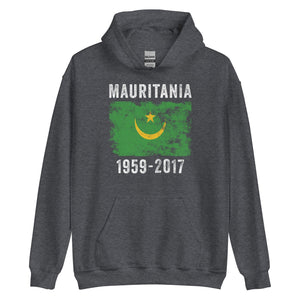 Mauritania 1959-2017 Flag Distressed Hoodie