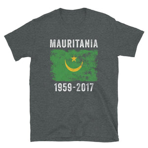 Mauritania 1959-2017 Flag Distressed T-Shirt