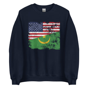 Mauritania 1959-2017 USA Flag Sweatshirt