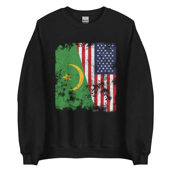 Mauritania 1959-2017 USA Flag Sweatshirt