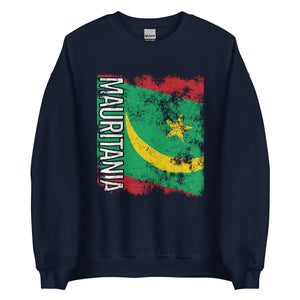 Mauritania Flag - Distressed Flag Sweatshirt