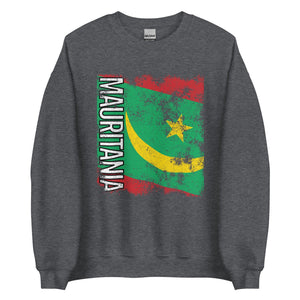 Mauritania Flag - Distressed Flag Sweatshirt