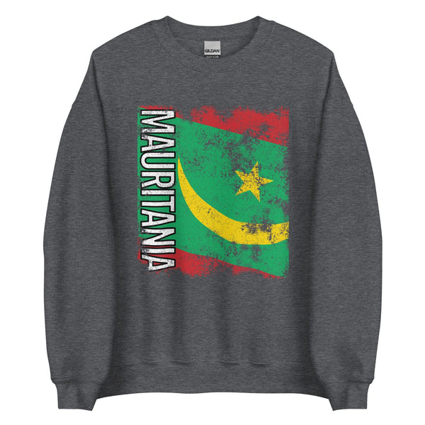 Mauritania Flag - Distressed Flag Sweatshirt