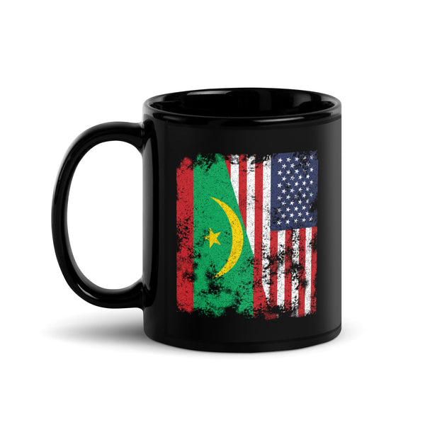 Mauritania USA Flag - Half American Mug