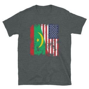 Mauritania USA Flag - Half American T-Shirt