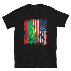 Mauritania USA Flag - Half American T-Shirt