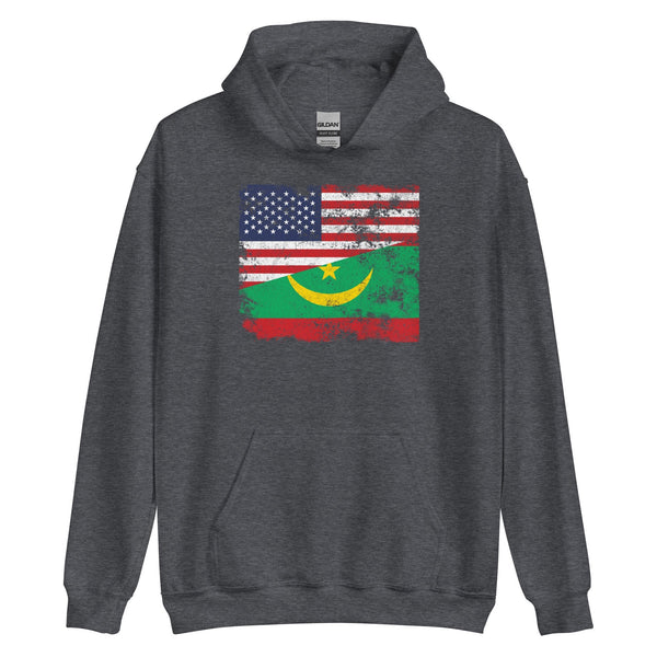 Mauritania USA Flag Hoodie