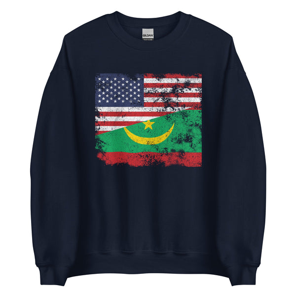 Mauritania USA Flag Sweatshirt