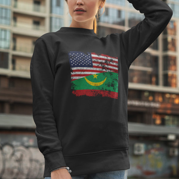 Mauritania USA Flag Sweatshirt
