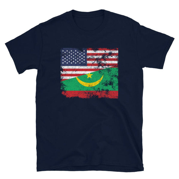 Mauritania USA Flag T-Shirt