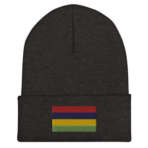 Mauritius Flag Beanie - Embroidered Winter Hat