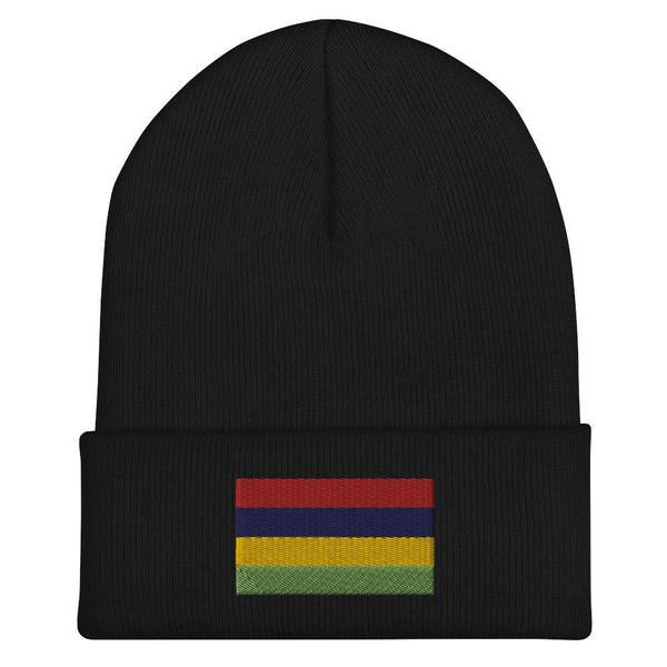 Mauritius Flag Beanie - Embroidered Winter Hat