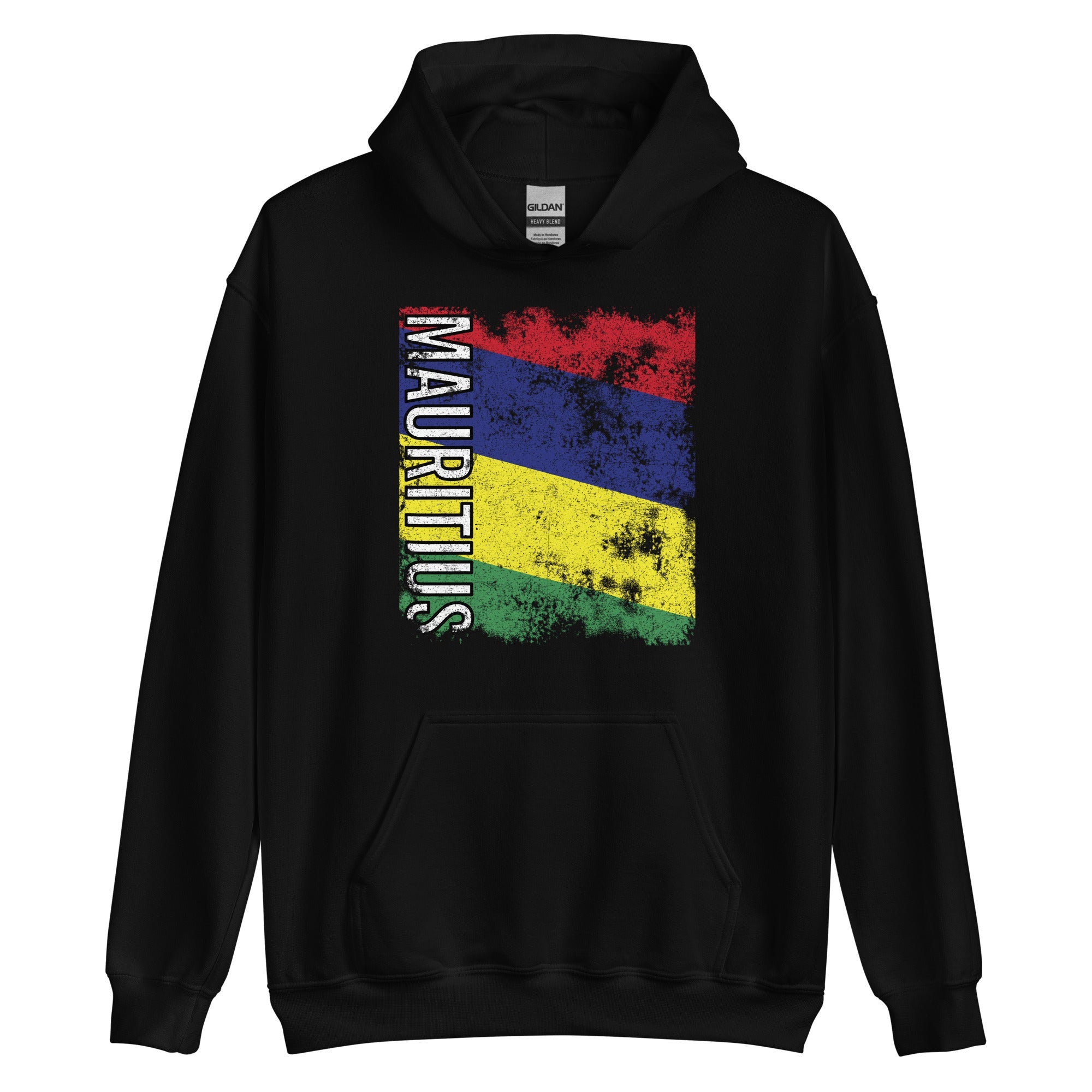 Mauritius Flag - Distressed Flag Hoodie