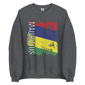 Mauritius Flag - Distressed Flag Sweatshirt