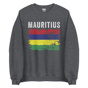 Mauritius Flag Distressed Mauritian Flag Sweatshirt