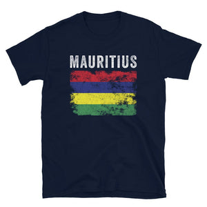 Mauritius Flag Distressed Mauritian Flag T-Shirt