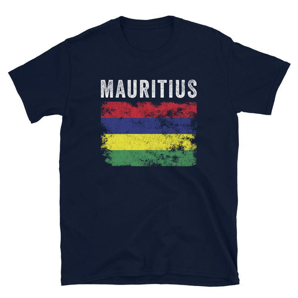 Mauritius Flag Distressed Mauritian Flag T-Shirt