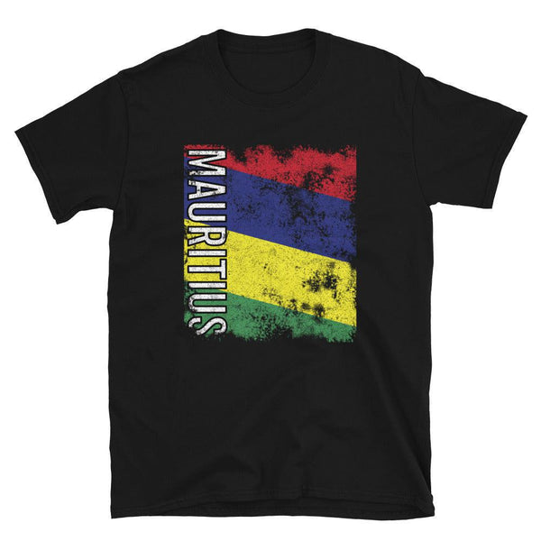 Mauritius Flag Distressed T-Shirt