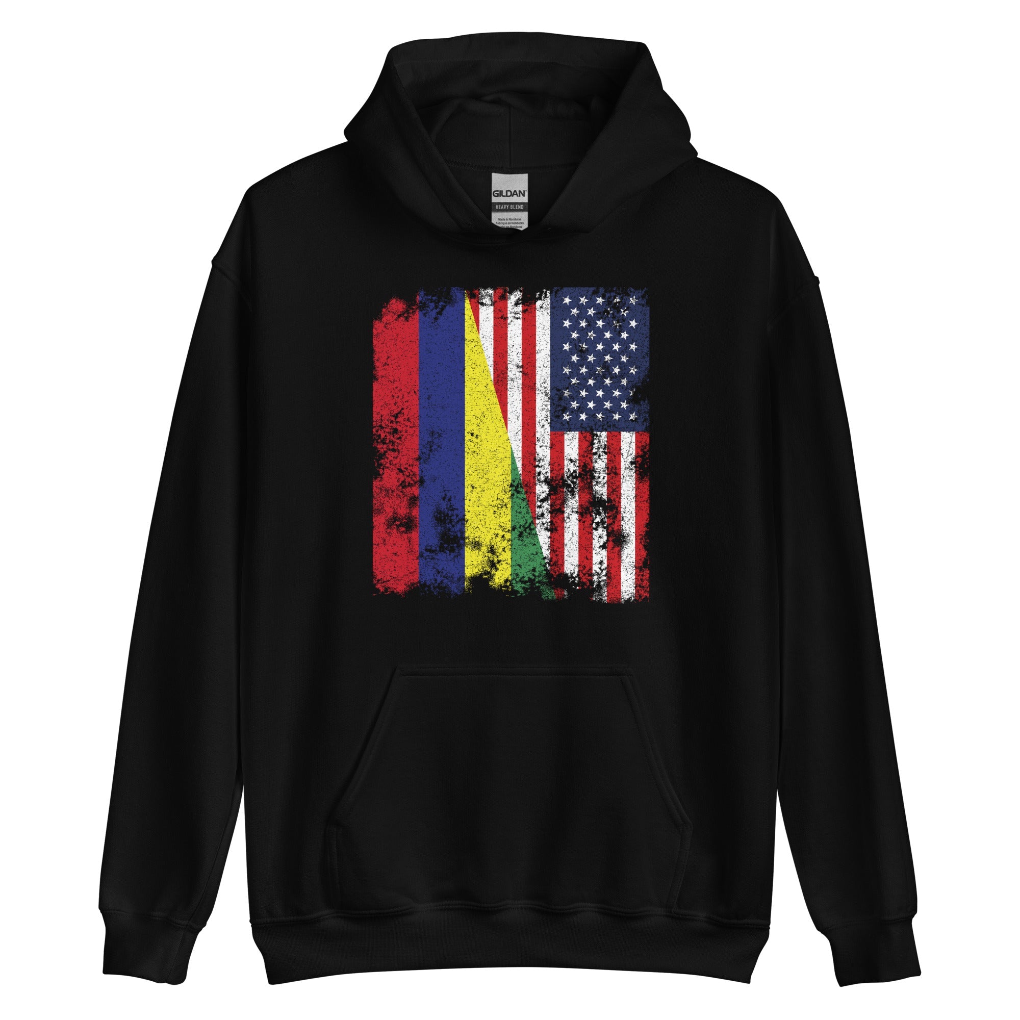 Mauritius USA Flag - Half American Hoodie